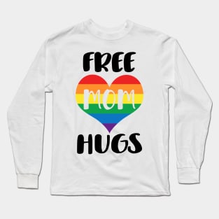 Free Mom Hugs - Black Text Long Sleeve T-Shirt